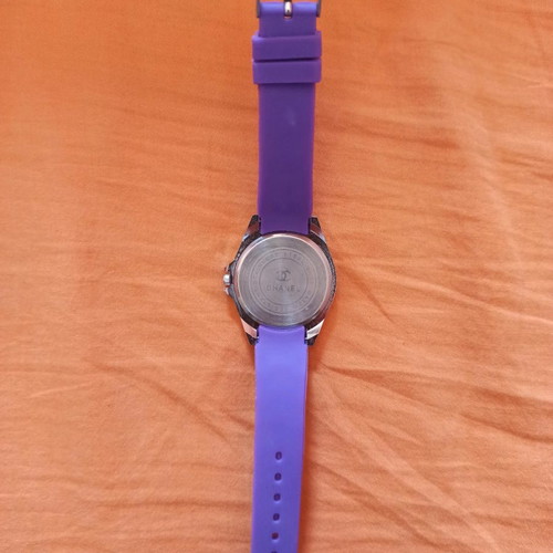Women's watch purple with rubber bracelet new