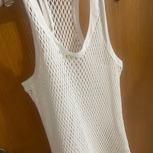 See By Chloe Cotton White Dress with Net and Ruffles like new, repaired defect