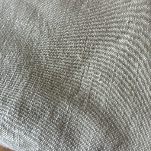 Vintage Handmade Tablecloth with Crochet Lace in Cream