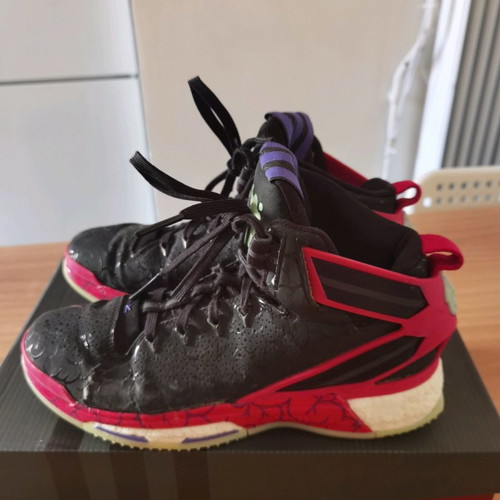 Derrick Rose 6 Boost adidas used basketball shoes size 41 black