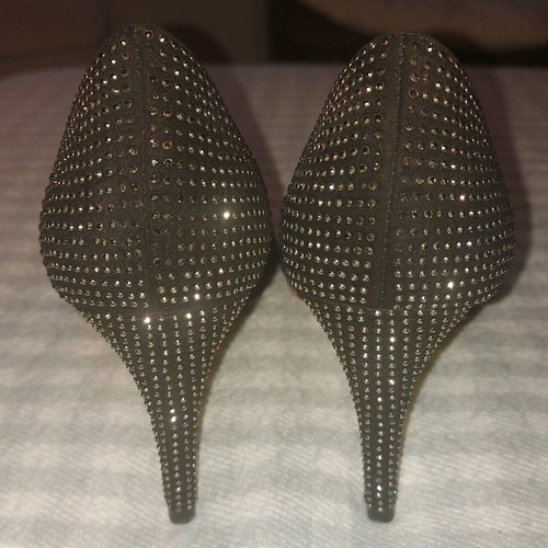 Zara black pumps with strass like new, size 40, 10cm heel