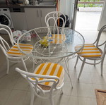 Fer Forge Round Table used, diameter 1.00m