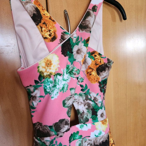 Floral dress used, pink, size XS, ideal for wedding or christening