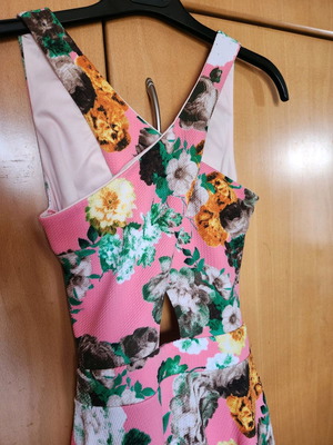 Floral dress used, pink, size XS, ideal for wedding or christening
