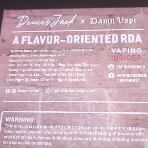 Mongrel RDA by Damn Vape like new, black