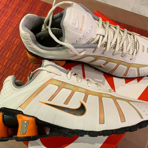 Nike Shox O'Leven sneakers, white and orange, EU 45 / US 11