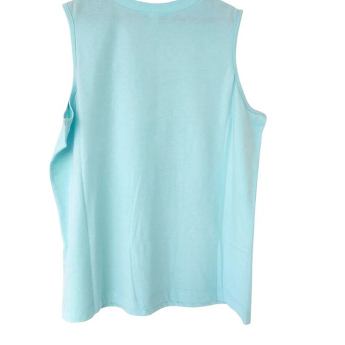Turquoise women's blouse size XXL like new, cotton