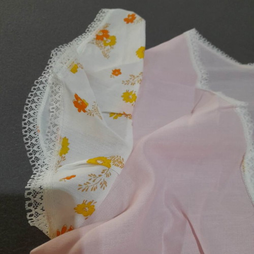 Vintage women's nightgown new old stock, size 52, pink floral