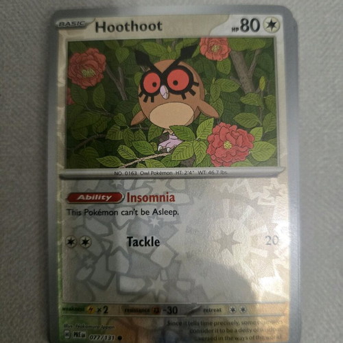 Hoothoot Pokemon card new