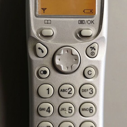 Panasonic KX-TG1100GR cordless phone used, gray