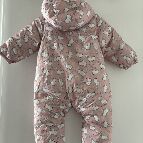 Baby girl warm jumpsuit like new, size 56-62 cm