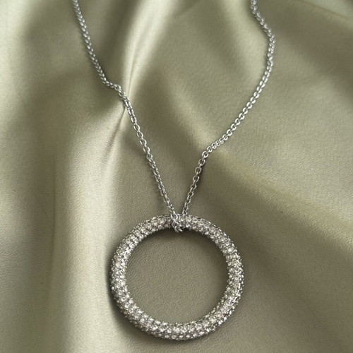 Hinged bangle and necklace charm set used