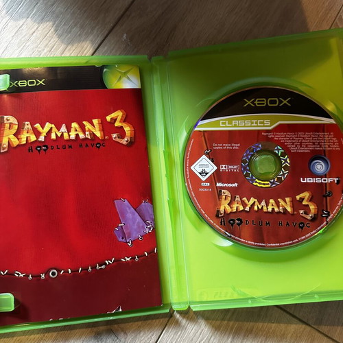 Rayman 3 Hoodlum Havoc Xbox game like new, complete with manual