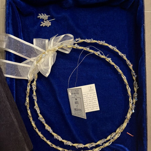 Wedding crowns new with box and pins