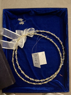 Wedding crowns new with box and pins