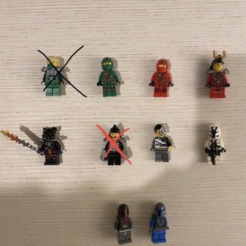 Lego Ninjako and Star Wars figures used