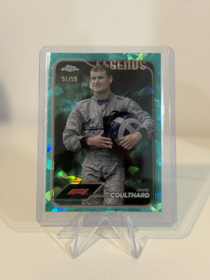 2024 Topps Chrome Sapphire Formula 1 F1 David Coulthard Aqua card like new