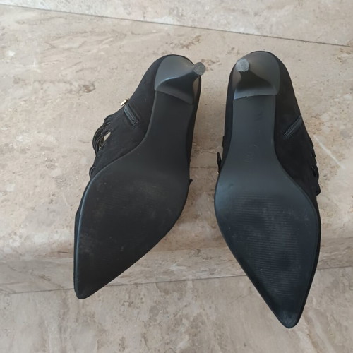 Dexim black pumps size 38 used with adjustable straps and zipper