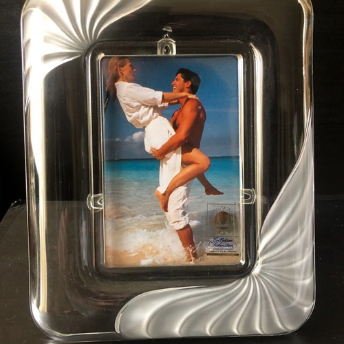 Crystal embossed large photo frame from Germany unused