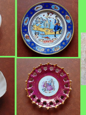 Vintage collection of 5 souvenir decorative plates