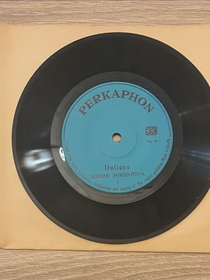 Perkaphon Italian Educational 7" 33 RPM Record used
