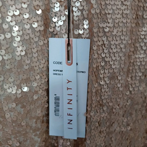 Attrattivo mini dress new, full bead pink/gold size M