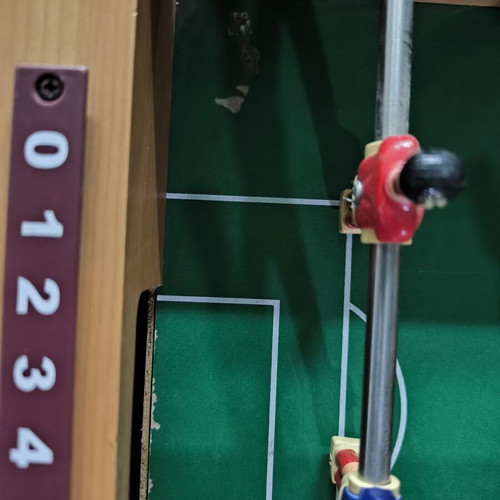 Wooden vintage foosball table used, 51cm x 31cm, no ball