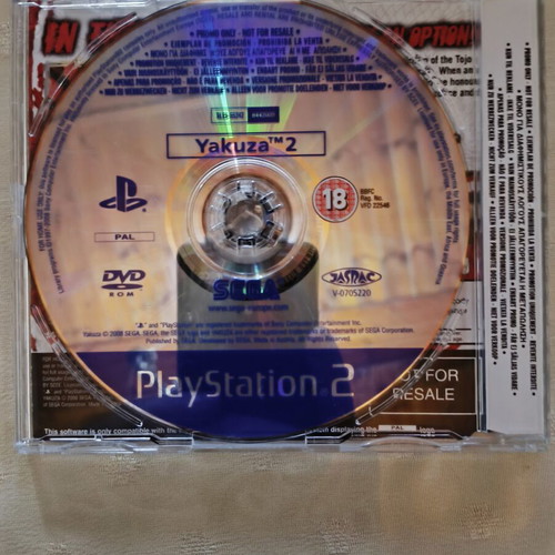 Yakuza 2 PS2 complete promo edition game
