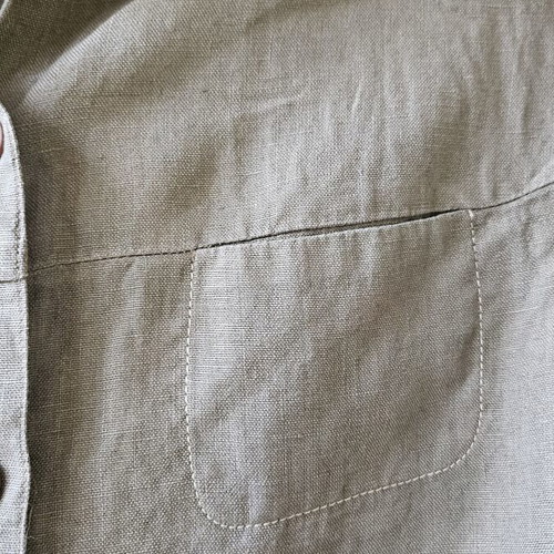 Linen women's shirt like new, brown, size M