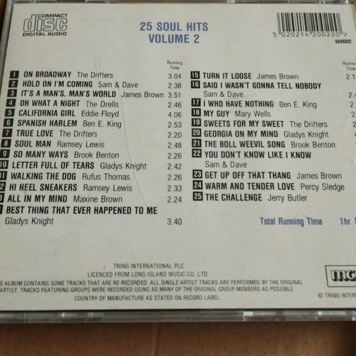 25 Soul Hits 4CD album like new, pack