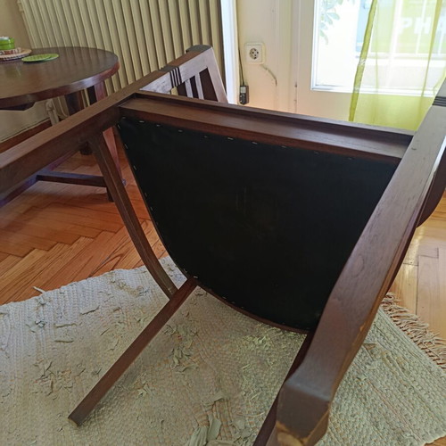 Antique dining set with round table and chairs used