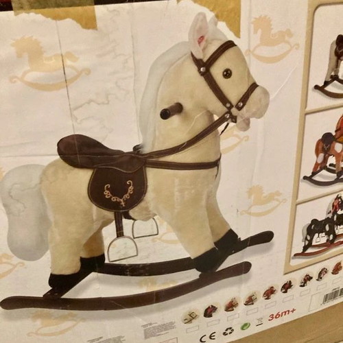 Children's rocking horse used, plush with sound