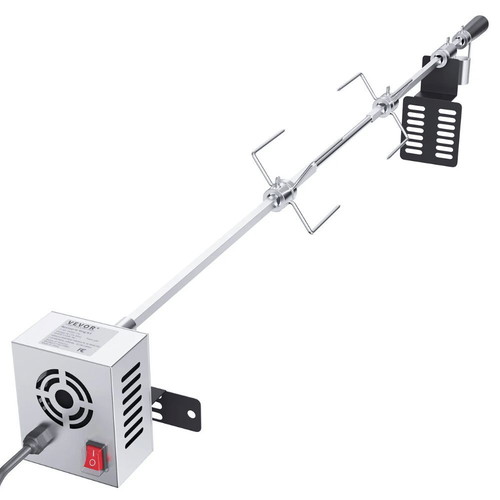 Vevor Charcoal Grill with Electric Rotisserie 100.6cm and Wheels