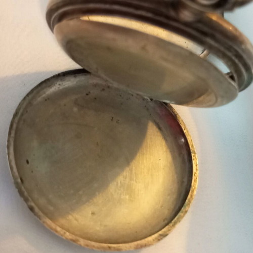 Silver case 800 for pocket watch like new, vintage, 39.3gr, 5cm diameter