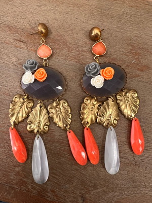 Vintage handmade long earrings like new