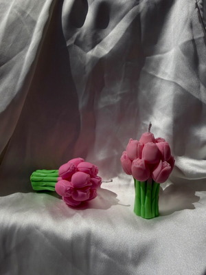 Tulip candle new handmade rapeseed wax with fragrance
