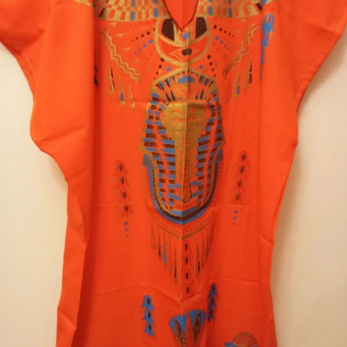 Ethnic Caftan Dress Egypt Theme new, orange