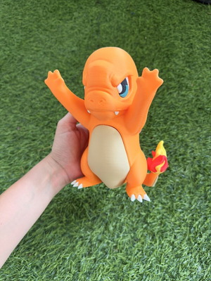 Pokémon Charmander φιγούρα για παράθυρο σαν καινούργιο, εμπνευσμένη από promo κάρτα