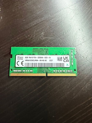 Hynix 8Gbyte DDR4 3200Mhz 1 τεμάχιο σαν καινούργιο