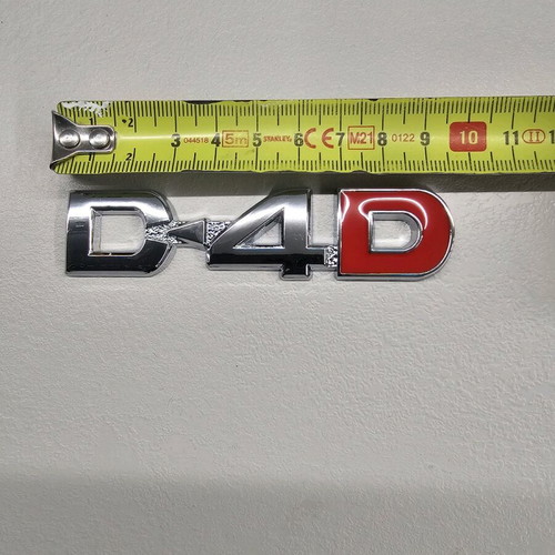 Metal Car Emblem Sticker for Toyota RAV 4, Corolla, Yaris D-4D Silver