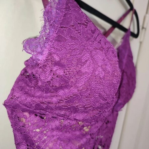 Lace bodysuit Parkson new, magenta purple, made in Italy