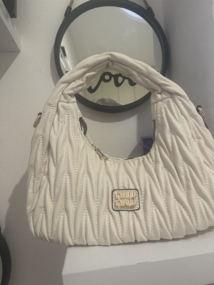 Miu Miu white quilted shoulder handbag like new