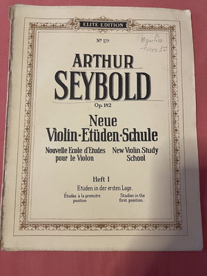Violin Book Arthur Seybold Neue Violin-Etüden-Schule Op. 182 used