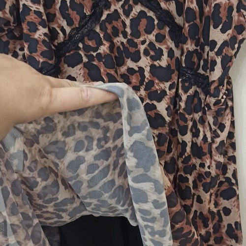 Leopard dress Shein Curve new, size 4XL, black and brown