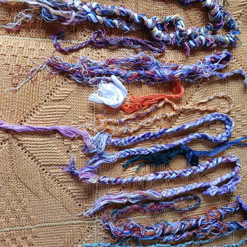 Threads used, assorted colors