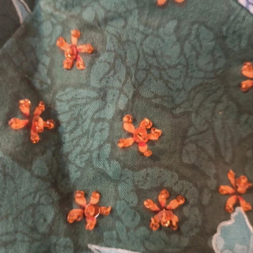 Leonard's boho skirt with floral print, 100% cotton, like new, small