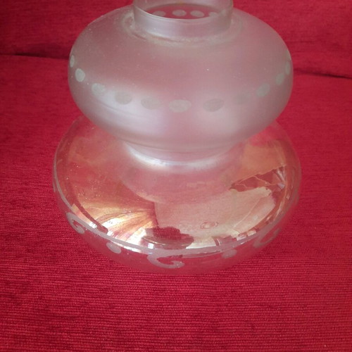 Vintage glass lamp shade like new with double shape
