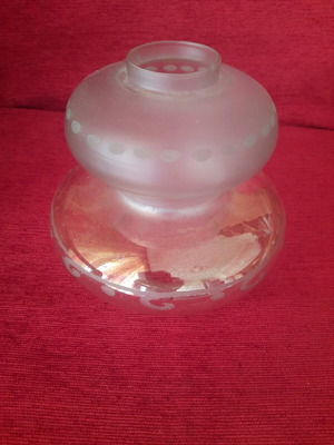 Vintage glass lamp shade like new with double shape