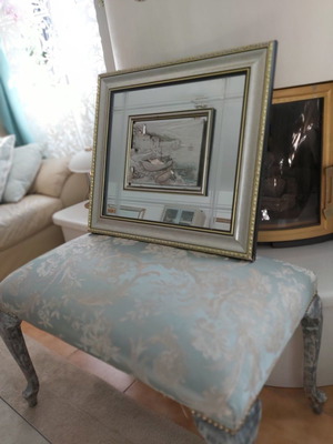 Μεγάλο κάδρο-καθρέπτης μεταχειρισμένο, made in Italy 59x50 cm