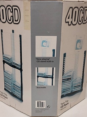 Twin Trio wooden case for 40 CDs new